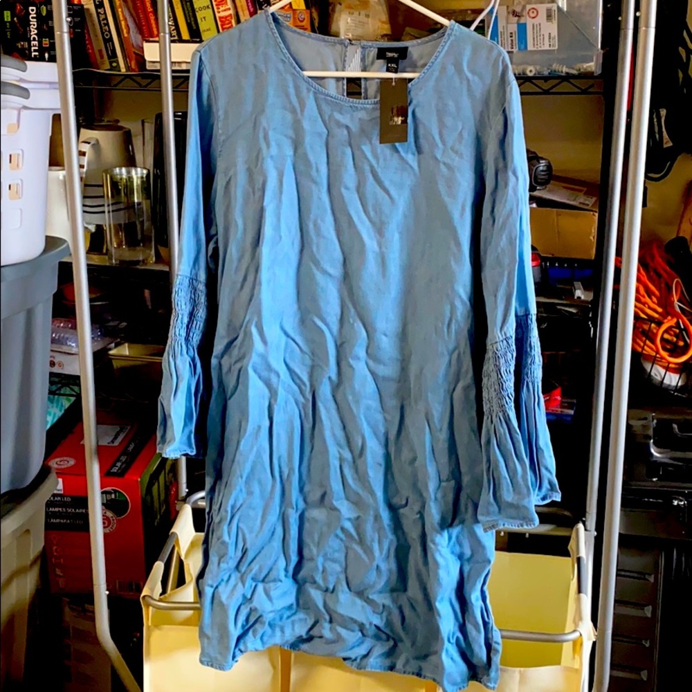 Mossimo NWT XXL Chambray Bell Sleeve Dress